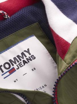 Bomber Tommy Jeans Essential Verde Para Hombre