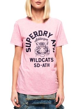 Camiseta Superdry Mascot Rosa Mujer
