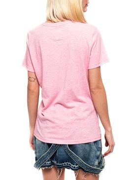 Camiseta Superdry Mascot Rosa Mujer