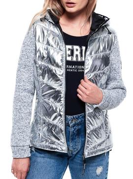 Chaqueta Superdry Storm Hybrid Plateado