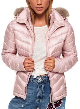 Chaqueta Superdry Luxe Chevron Rosa