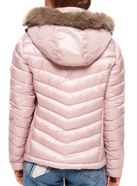 Chaqueta Superdry Luxe Chevron Rosa