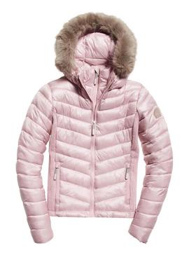 Chaqueta Superdry Luxe Chevron Rosa