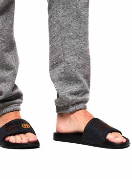Chanclas Superdry Lineman Pool Slide Negro