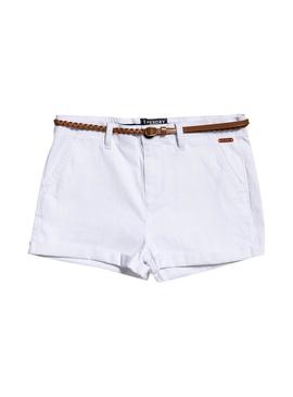 Short Superdry Chino Blanco Para Mujer