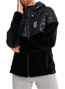 Chaqueta Superdry Storm Panel Hybrid Negro Mujer