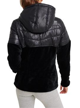 Chaqueta Superdry Storm Panel Hybrid Negro Mujer