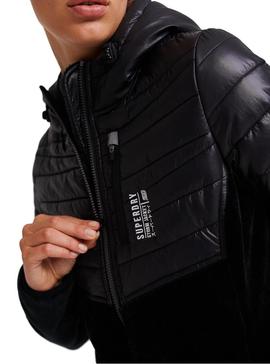 Chaqueta Superdry Storm Panel Hybrid Negro Mujer