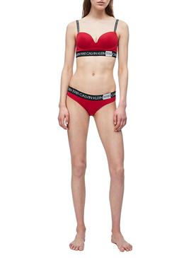 Sujetador Calvin Klein Push Up 1981 Rojo Mujer