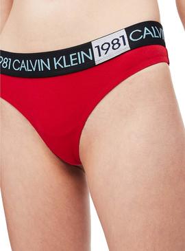 Tanga Calvin Klein 1981 Rojo Para Mujer