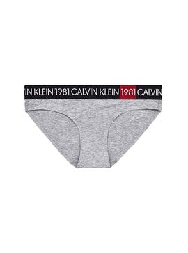 Braga Calvin Klein Bikini 1981 Gris Para Mujer