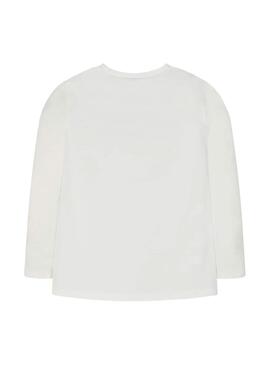 Camiseta Mayoral Print Blanco Para Niña