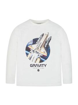 Camiseta Mayoral Gravity Blanco Para Niño