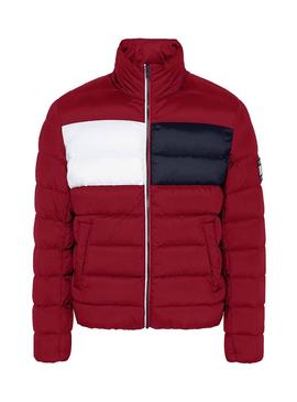 Cazadora Tommy Jeans Essential Down Rojo Hombre