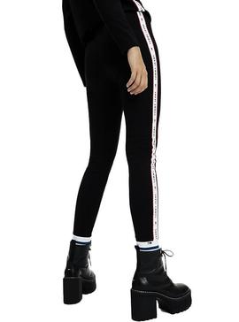 Leggings Tommy Jeans Tape Negro Para Mujer