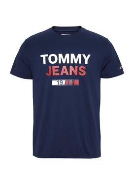 Camiseta Tommy Jeans 1985 Logo Marino Hombre