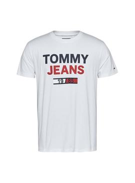 Camiseta Tommy Jeans 1985 Logo Blanco Hombre