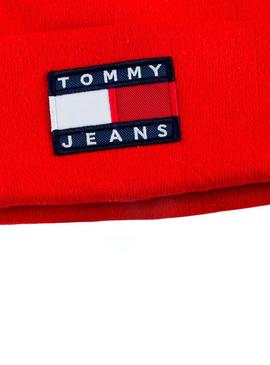 Gorro Tommy Jeans Heritage Rojo Hombre