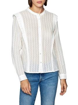 Camisa Pepe Jeans Noelie Beige Para Mujer