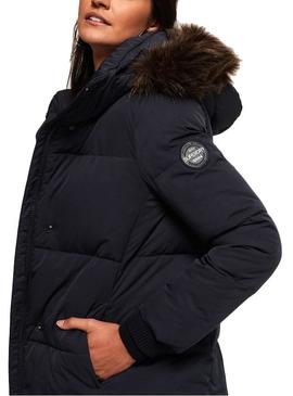 Parka Superdry Cocoon Marino Para Mujer