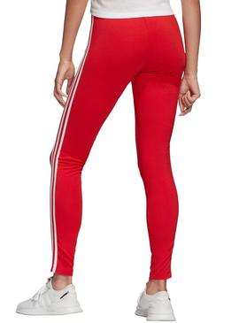 Mallas Adidas 3 STR Rojo Para Mujer