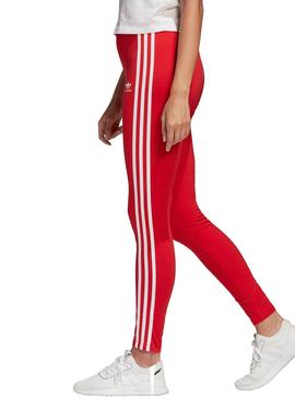 Mallas Adidas 3 STR Rojo Para Mujer