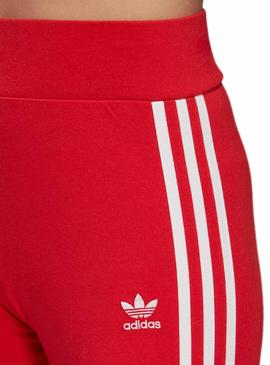 Mallas Adidas 3 STR Rojo Para Mujer