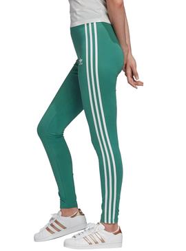 Mallas Adidas 3 STR Verde Para Mujer