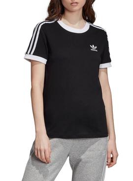 Camiseta Adidas 3 STR Negro Para Mujer