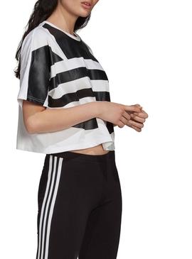 Camiseta Adidas Logo Blanco Para Mujer