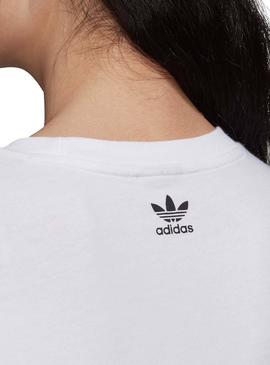 Camiseta Adidas Logo Blanco Para Mujer