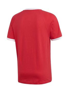 Camiseta Adidas 3 Stripes Rojo Para Hombre