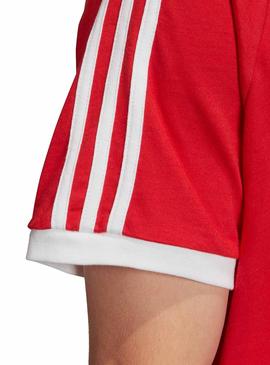 Camiseta Adidas 3 Stripes Rojo Para Hombre