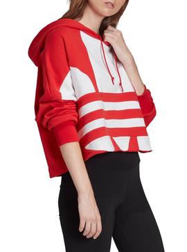 Sudadera Adidas Logo Rojo Para Mujer