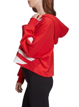 Sudadera Adidas Logo Rojo Para Mujer