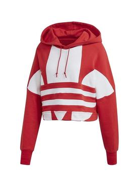 Sudadera Adidas Logo Rojo Para Mujer