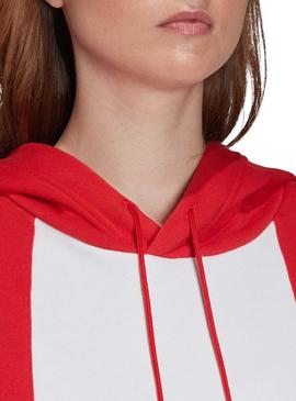 Sudadera Adidas Logo Rojo Para Mujer