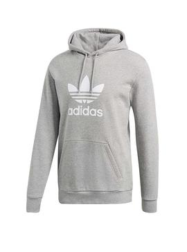 Sudadera Adidas Trefoil Hoofie Gris Para Hombre