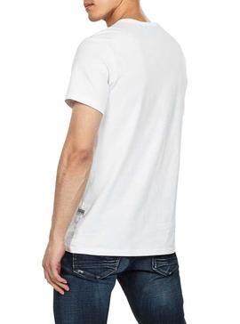 Camiseta G-Star Boxed Blanco Para Hombre