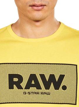 Camiseta G-Star Boxed Amarillo Para Hombre
