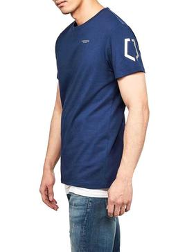 Camiseta G-Star Shield Azul Para Hombre