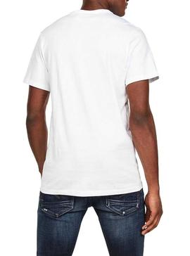 Camiseta G-Star Pocket Blanco Para Hombre