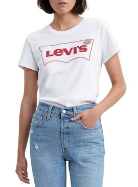Camiseta Levis Perfect T2 Blanco Para Mujer
