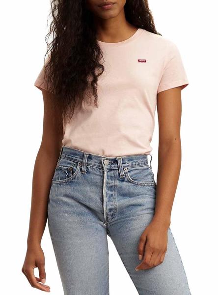 nadie Aplicado carne de vaca Camiseta Levis Perfecty Rosa Para Mujer