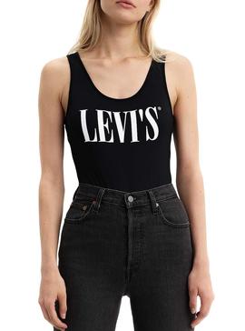 Body Levis Graphic Logo Serif Negro Para Mujer