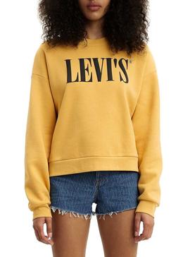 Sudadera Levis Diana Serif Mostaza Para Mujer