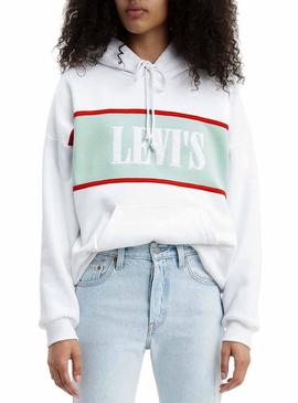 Sudadera Levis Cameron Serif Blanco Para Mujer