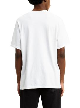 Camiseta Levis Serif Logo Blanco Para Hombre