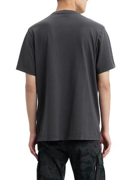 Camiseta Levis Serif Logo Gris Para Hombre