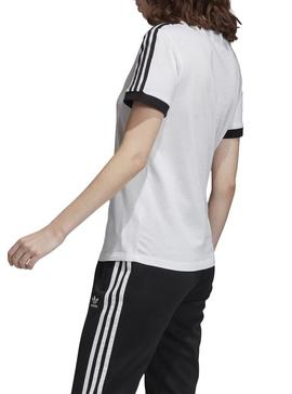 Camiseta Adidas 3 STR Blanco Para Mujer